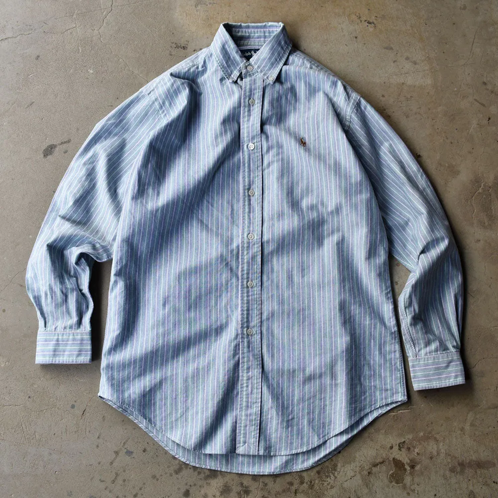 90's　Ralph Lauren/ラルフ ローレン “YARMOUTH” ストライプ ボタンダウンシャツ　230512
