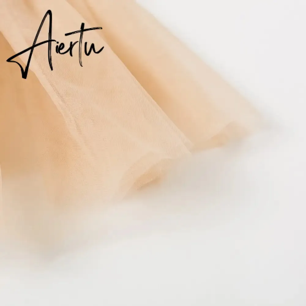 Aiertu Simplee V-neck mesh lace up sexy blouse summer women Strap boho ruffle cold shouler elegant tops Tulle see through casual shirt