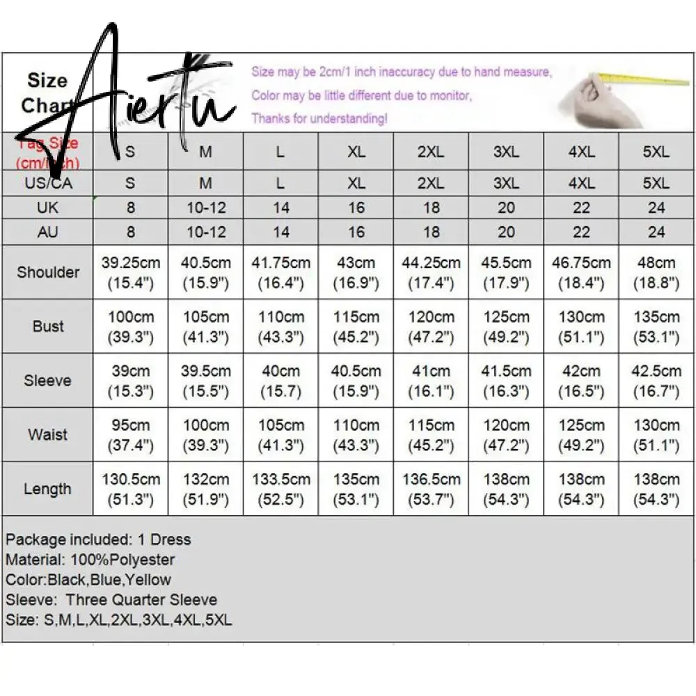Aiertu   Women Casual 2/3 Sleeve Irregular Maxi Dress  Robe Spring O Neck Asymmetrical Pleated Vestidos Elegant Long Sundress
