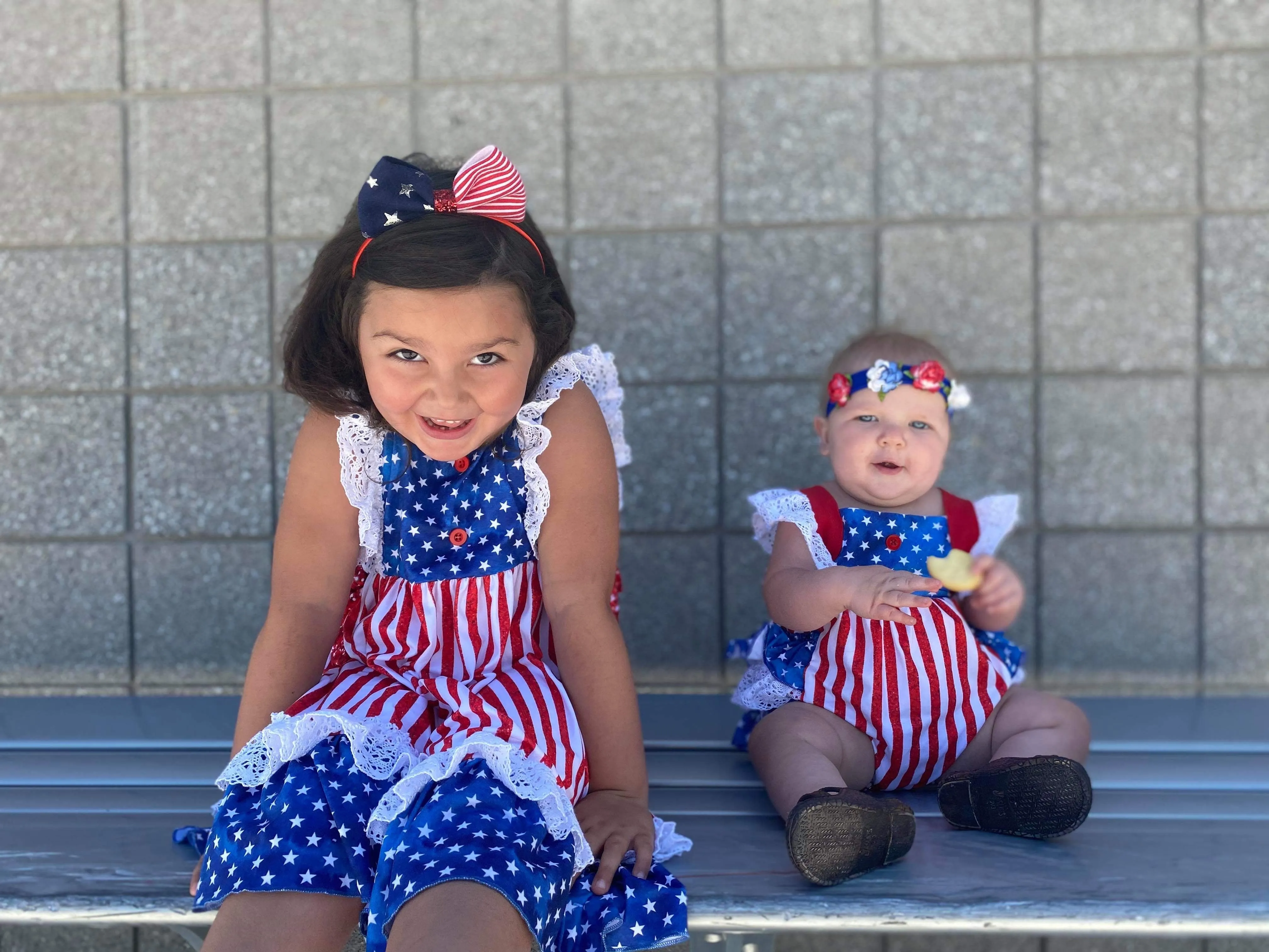 All American Ruffle Romper