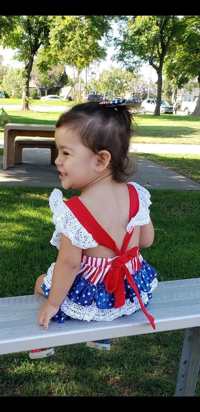 All American Ruffle Romper