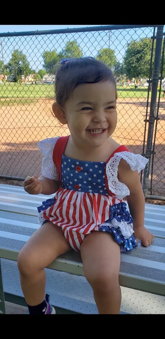 All American Ruffle Romper