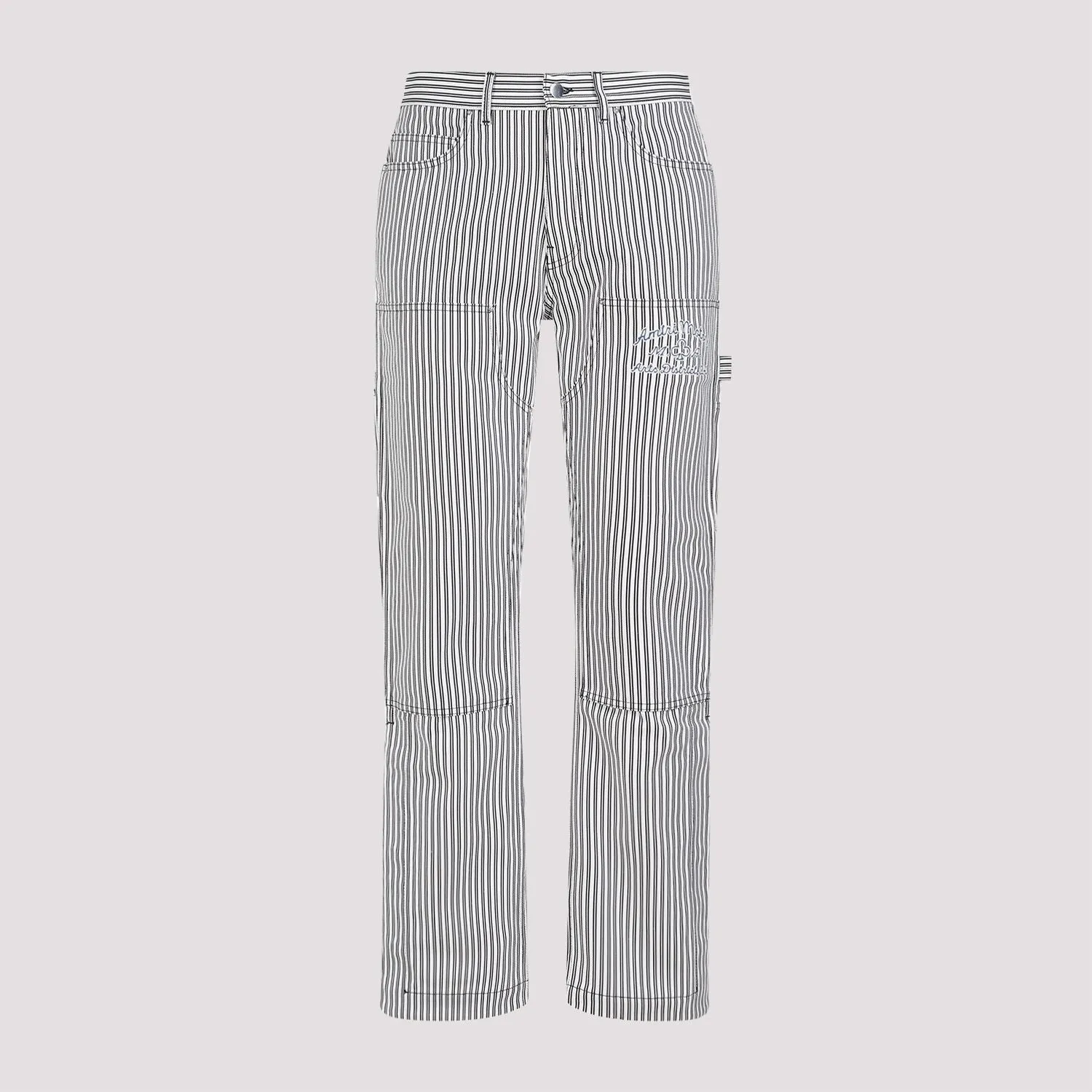 AMIRI Men's Black Cotton Carpenter Pants for SS24