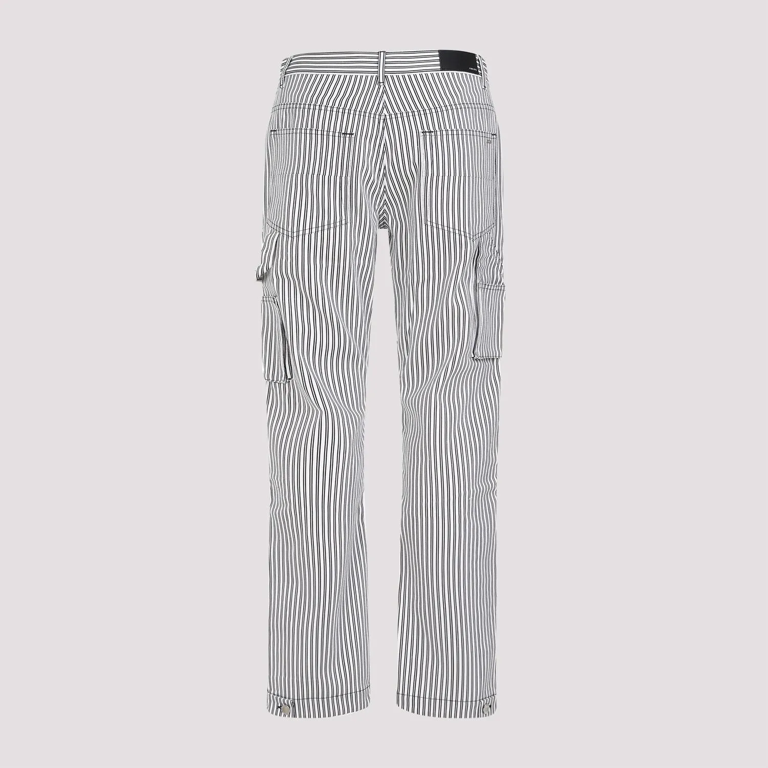 AMIRI Men's Black Cotton Carpenter Pants for SS24