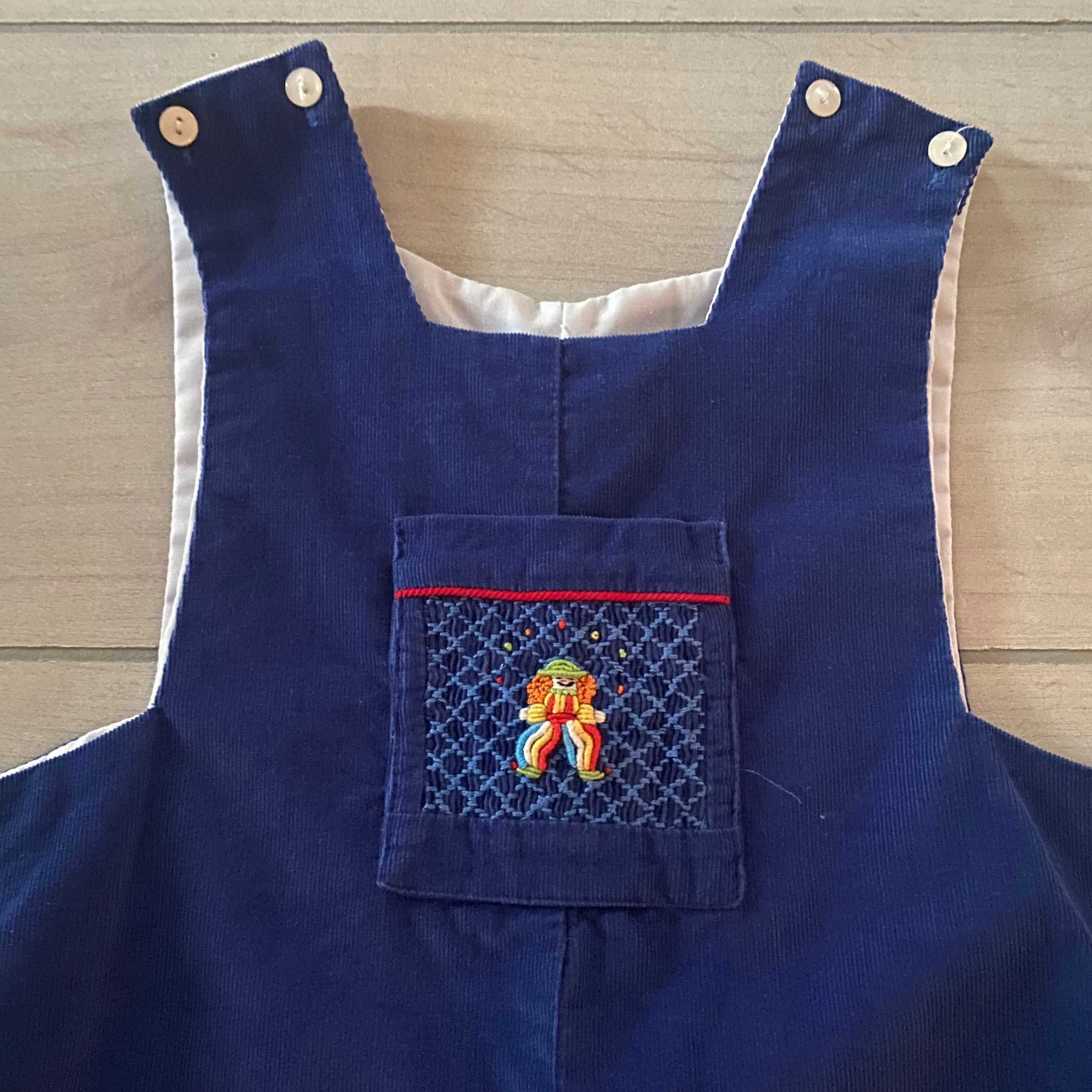 Anavini Corduroy Clown Romper