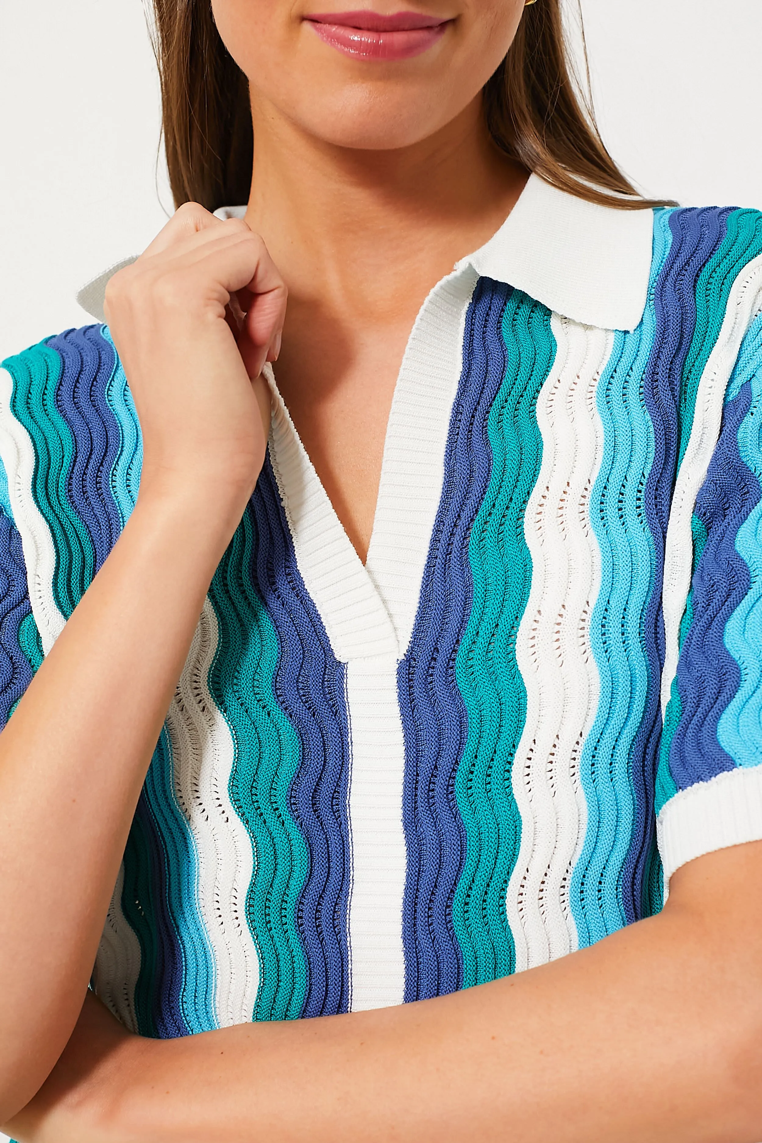 Aqua Wavy Sammie Mini Dress