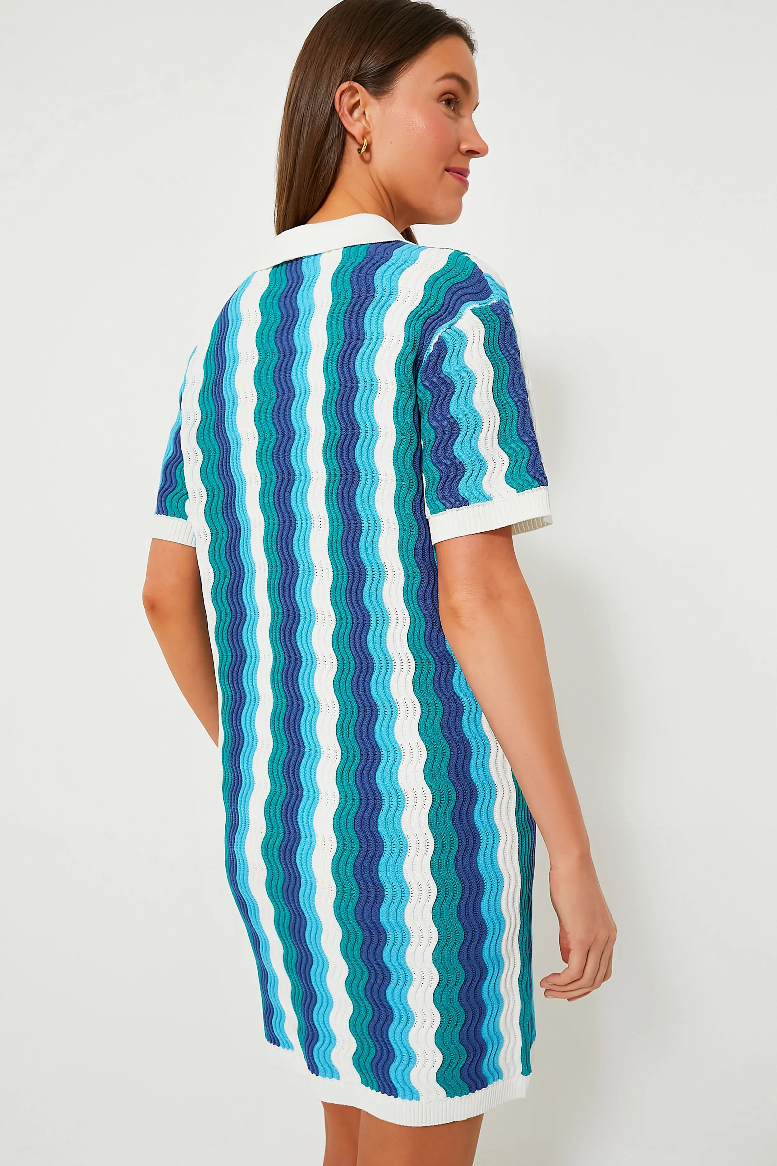 Aqua Wavy Sammie Mini Dress