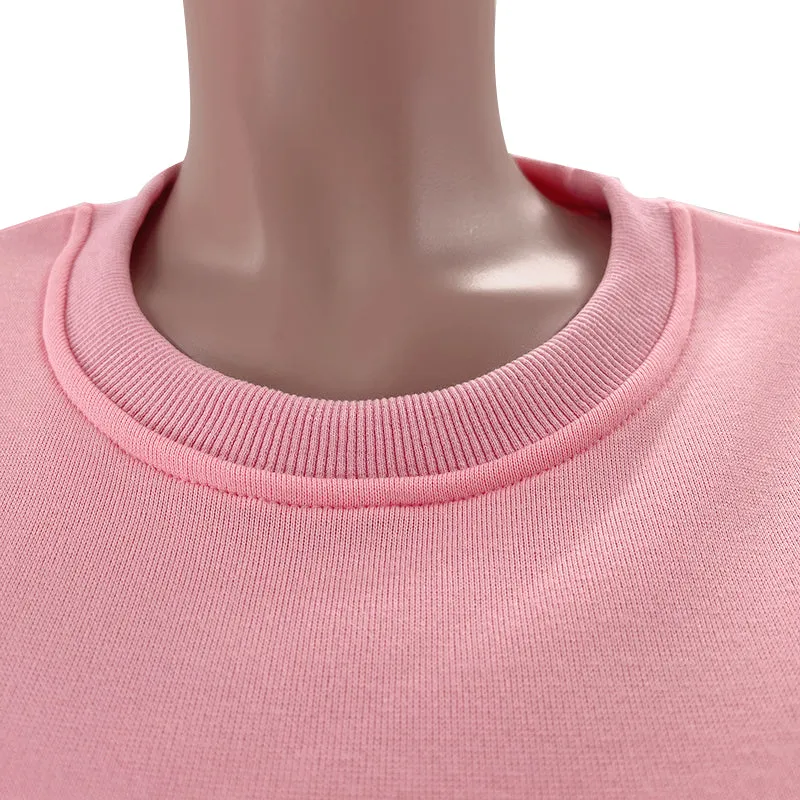 Autumn and Winter Round Neck Pullover Women's Fashion Casual Sweatshirt Set