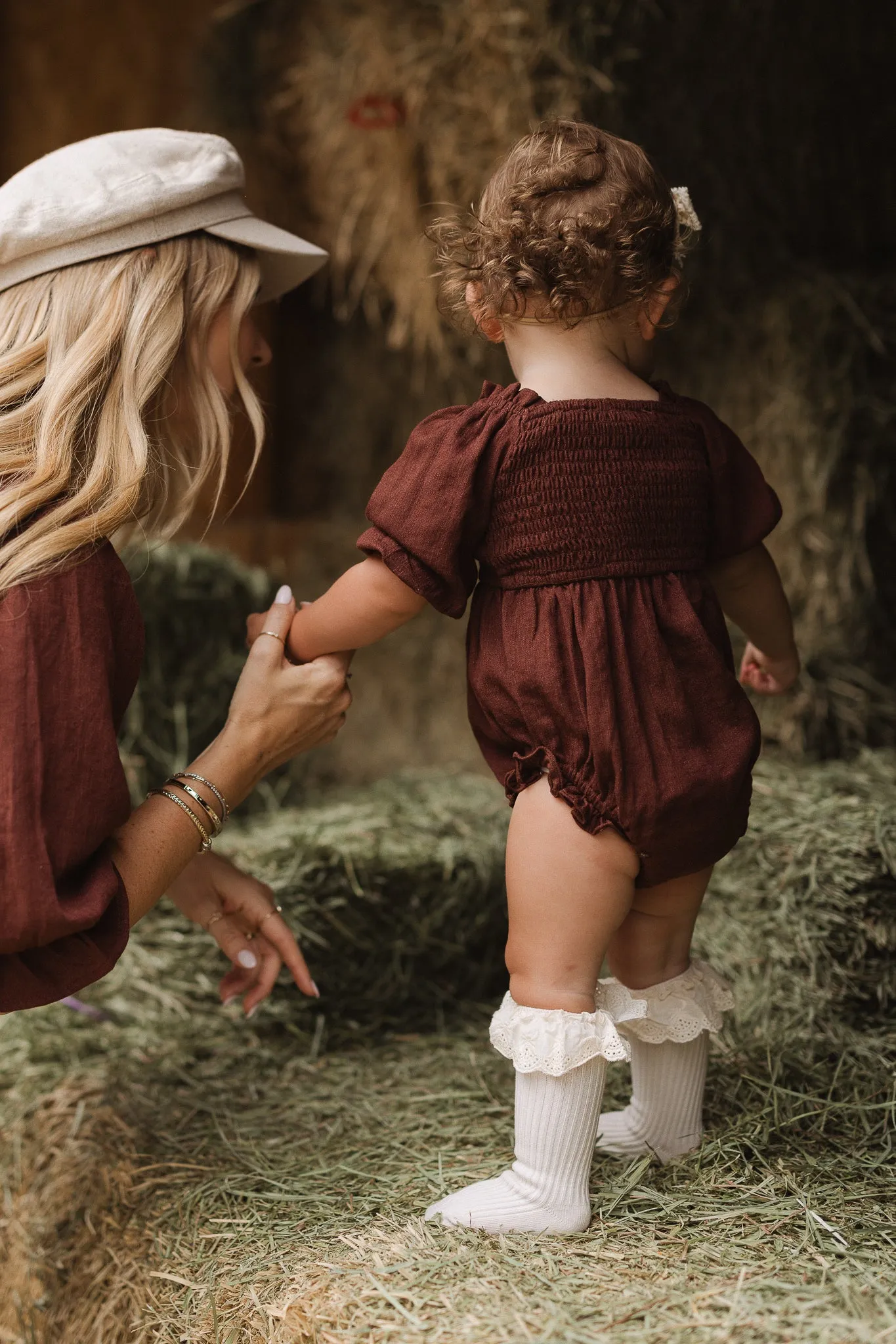 Baby Lani Romper in Brown - FINAL SALE