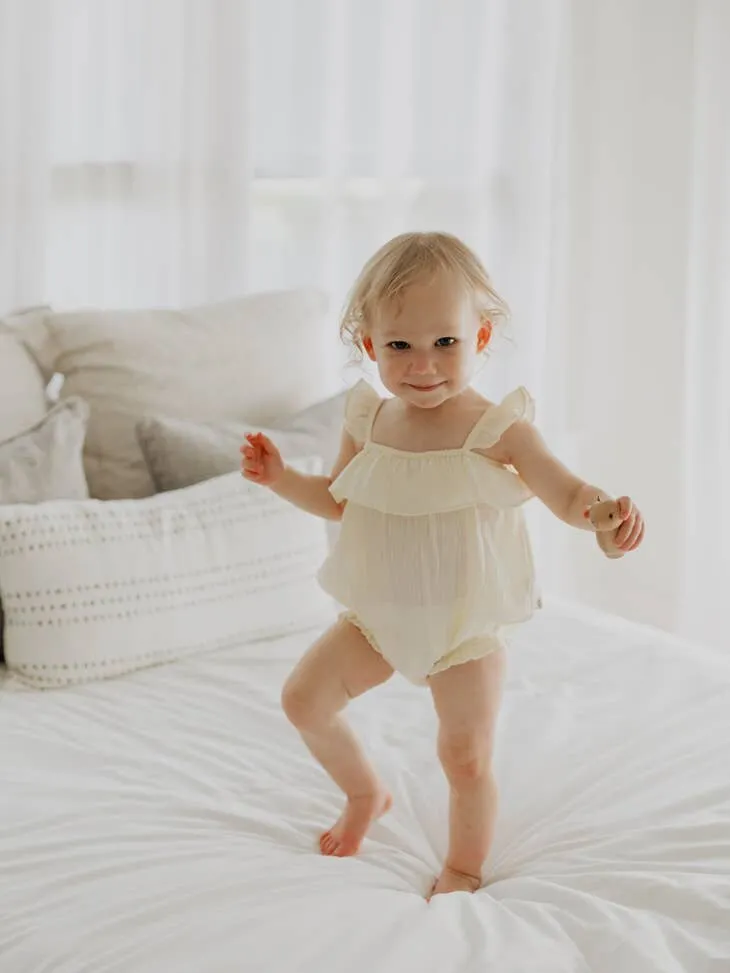 Babysprouts Bubble Romper in Creme