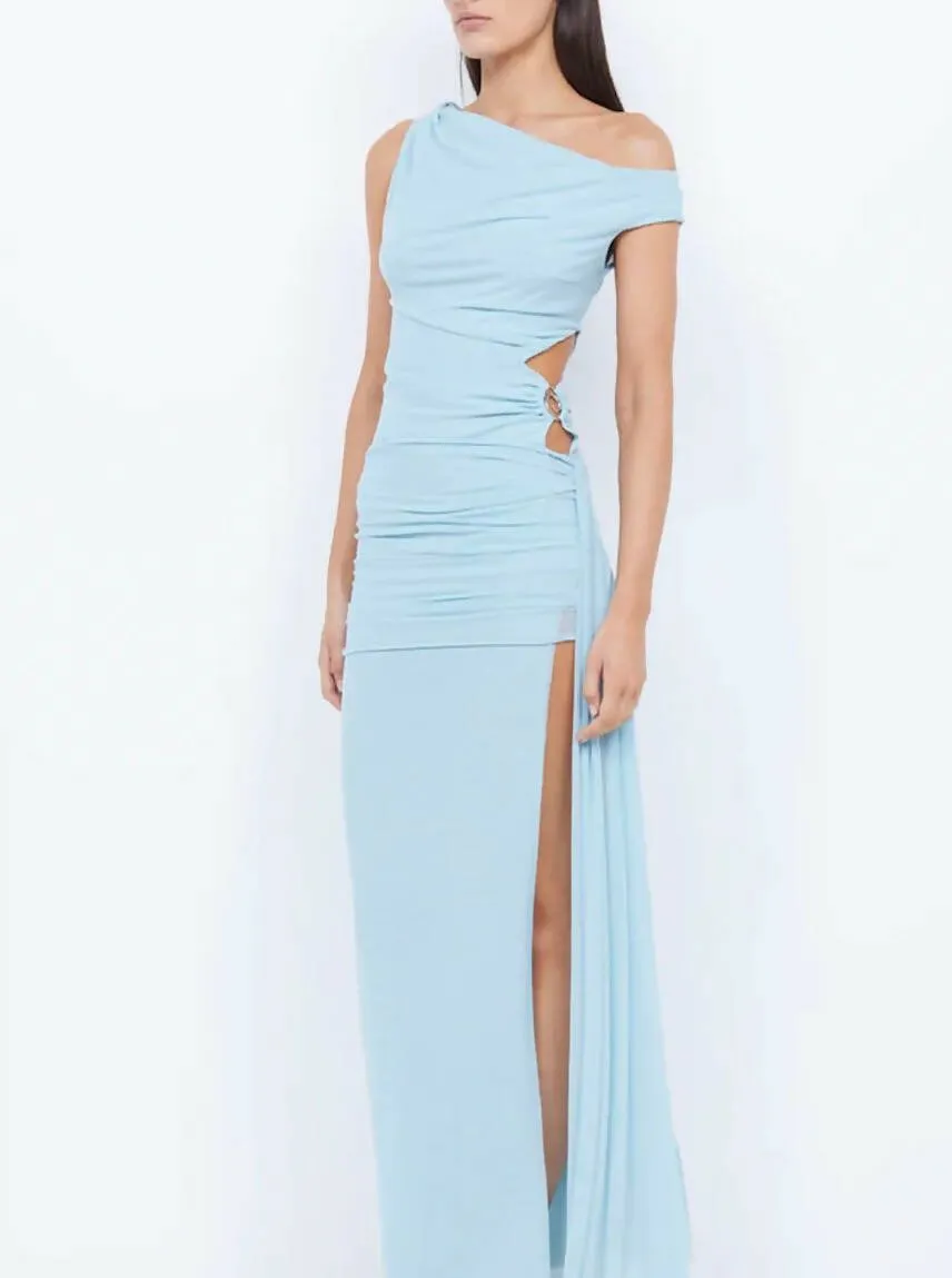 Bec & Bridge Kailani Asym Dress in Dolphin Blue
