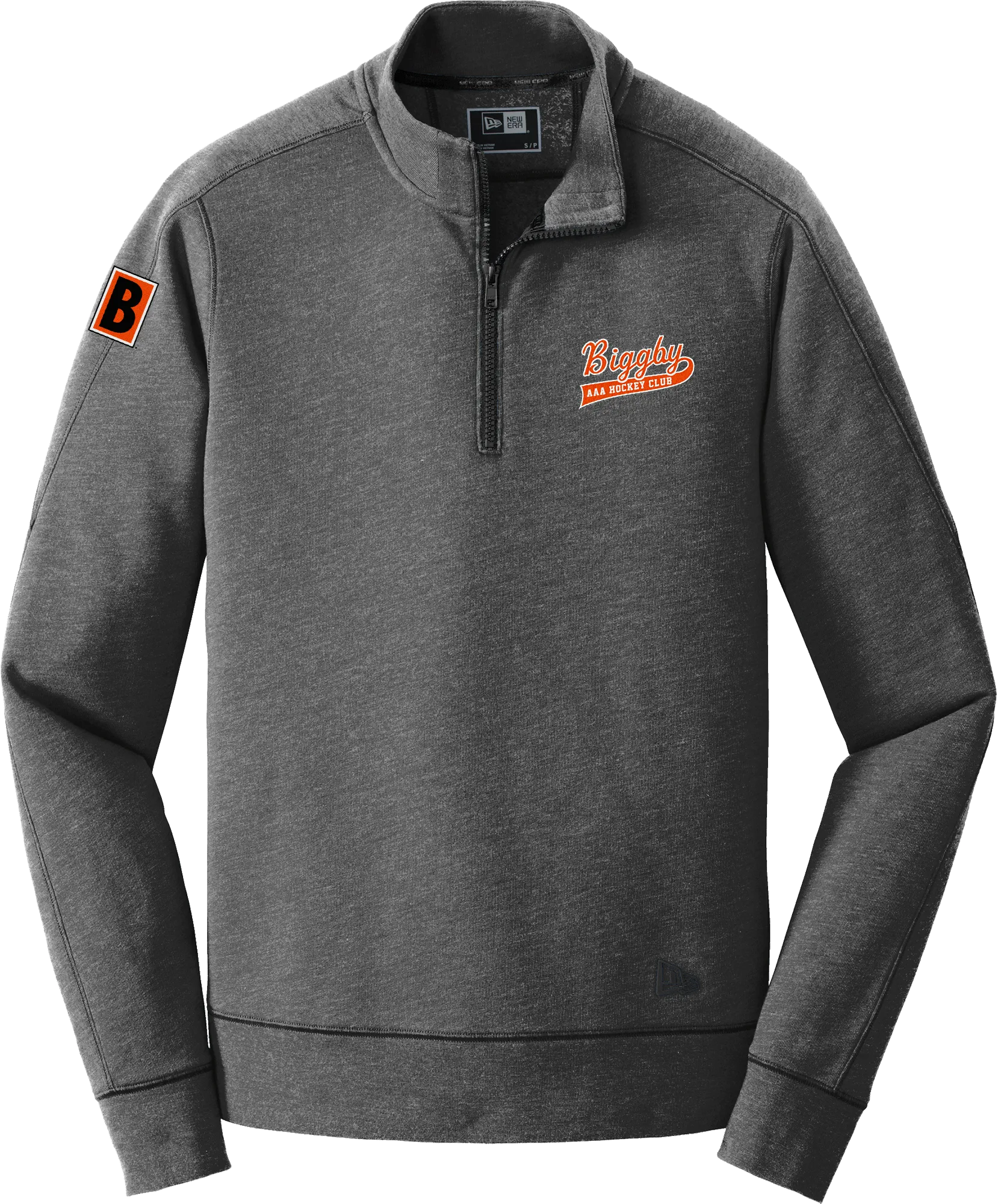 Biggby Coffee AAA New Era Tri-Blend Fleece 1/4-Zip Pullover