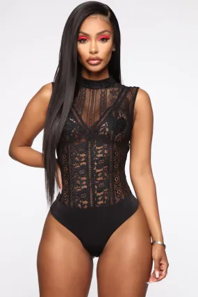 Bite The Bait Bodysuit - Black