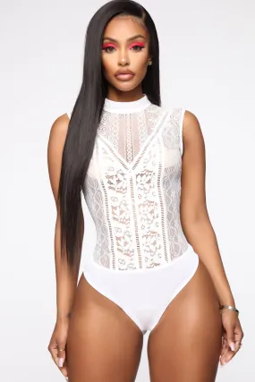 Bite The Bait Bodysuit - White