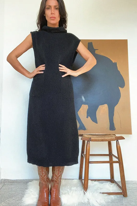 Black Knit Fadia Dress