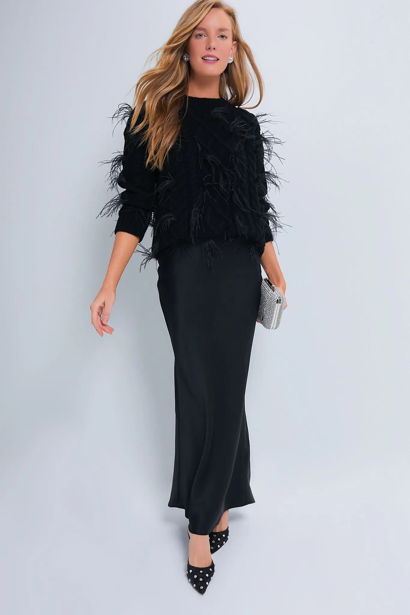 Black Talulah Feather Sweater