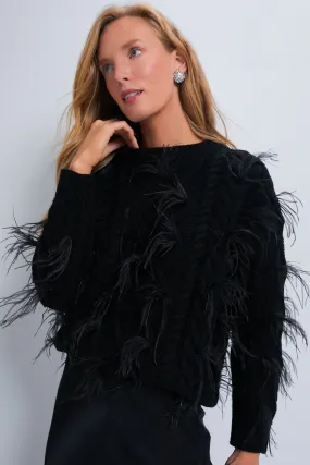 Black Talulah Feather Sweater