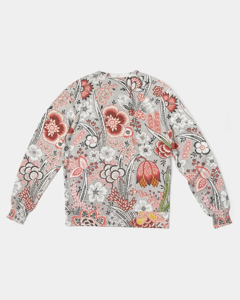 Blood Orange Floral French Terry Pullover Sweatshirt