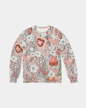 Blood Orange Floral French Terry Pullover Sweatshirt