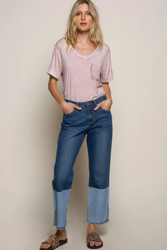 Bohemian POL Girly Meets Basic Short Sleeve Top