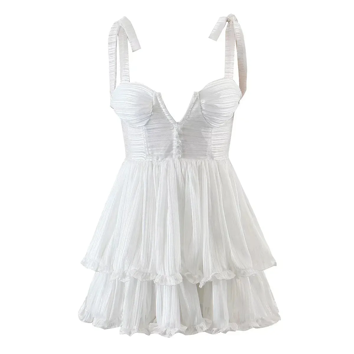 Boho Inspired Corset blue Floral Print sexy party dress bow tied Straps Dress women Chiffon tiered Ruffle cute Mini summer dress