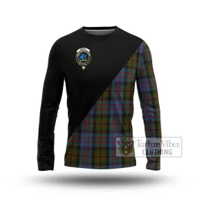 Bowie Tartan Long Sleeve T-Shirt with Family Crest and Military Logo Style