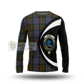 Bowie Tartan Long Sleeve T-Shirt with Family Crest Circle Style