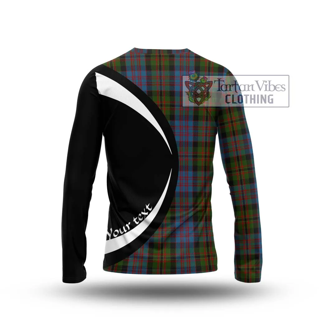 Bowie Tartan Long Sleeve T-Shirt with Family Crest Circle Style
