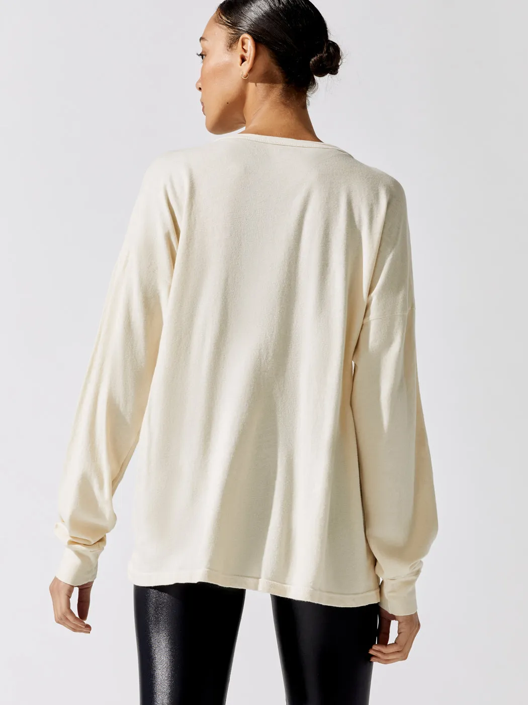 Boyfriend Long Sleeve Tee - Bone