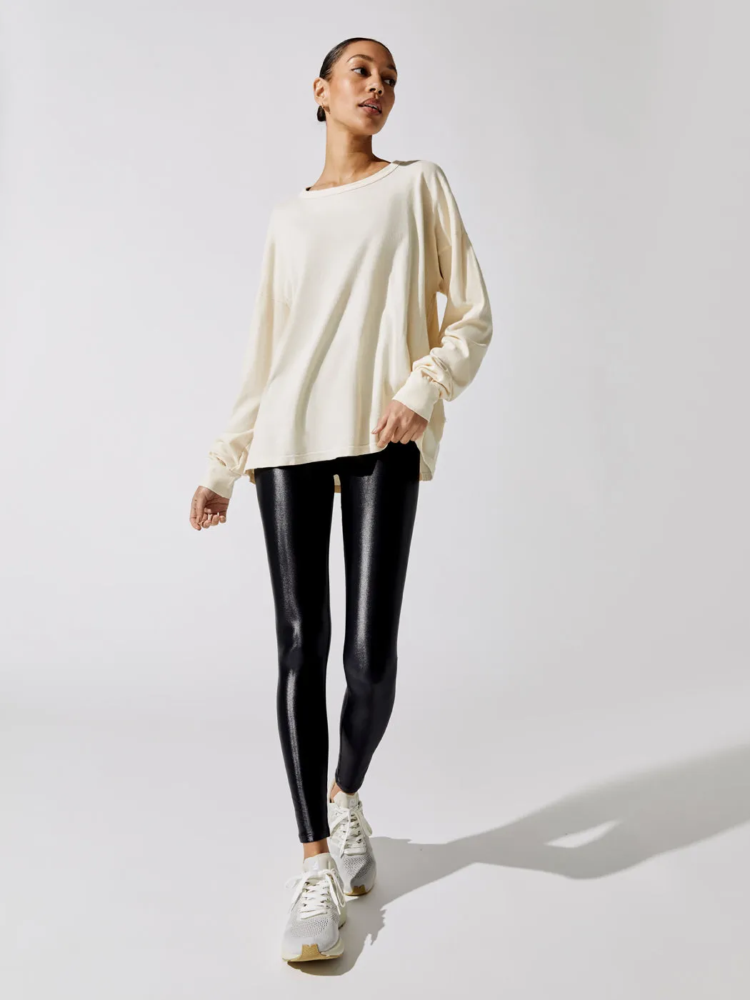 Boyfriend Long Sleeve Tee - Bone