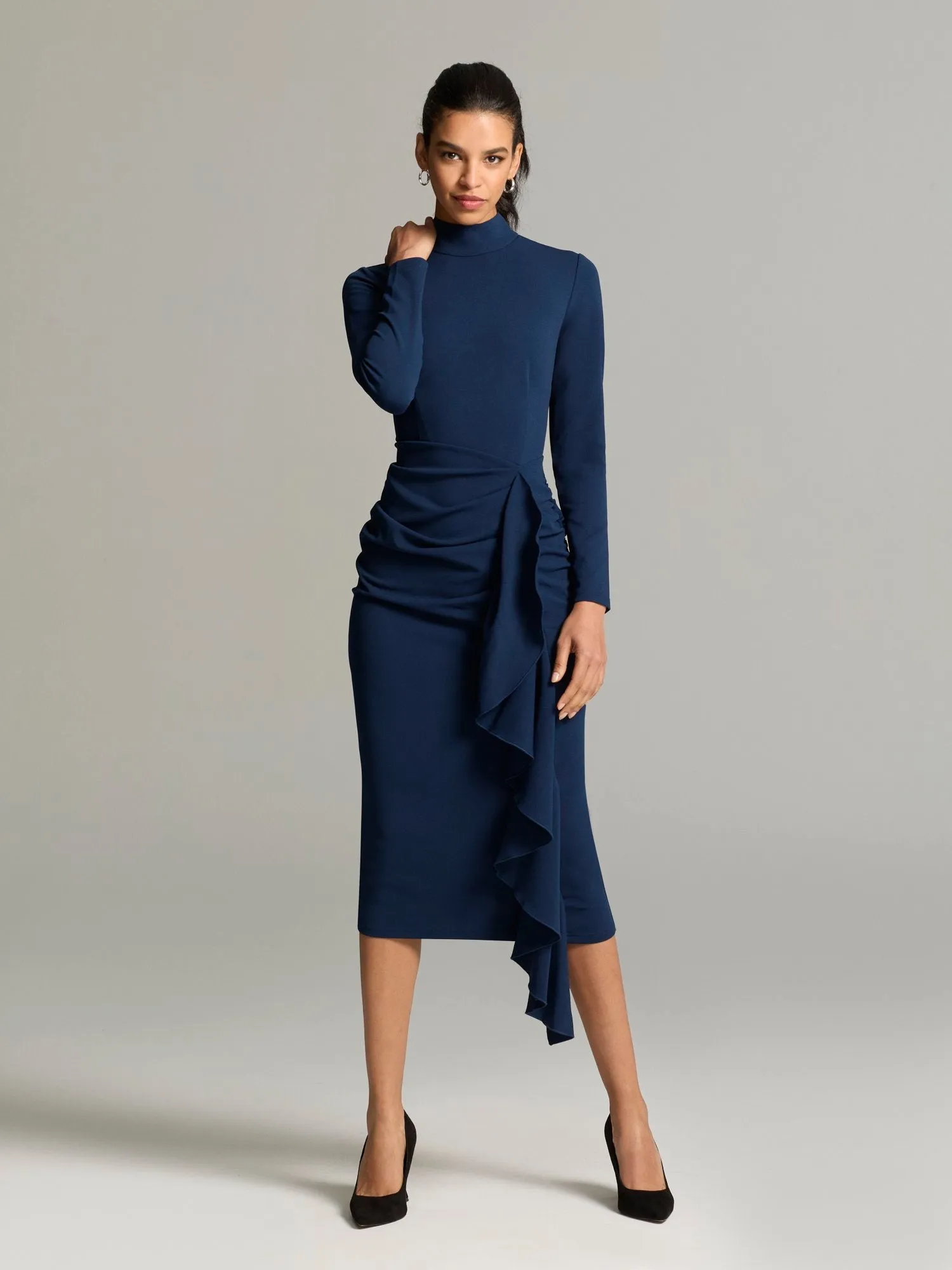 Brenna Turtleneck Midi Dress