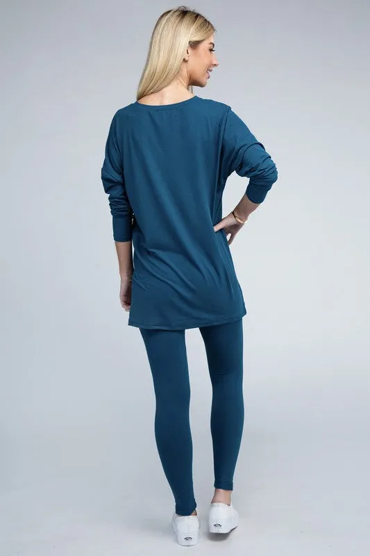 Brushed Microfiber Loungewear Set (7 Colors)