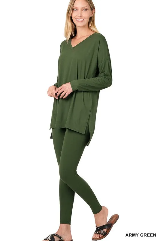 Brushed Microfiber Loungewear Set (7 Colors)