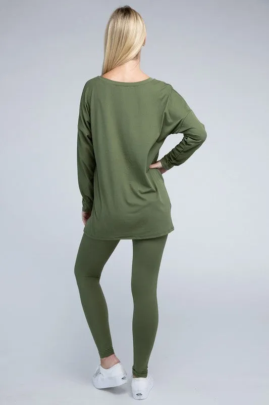 Brushed Microfiber Loungewear Set (7 Colors)