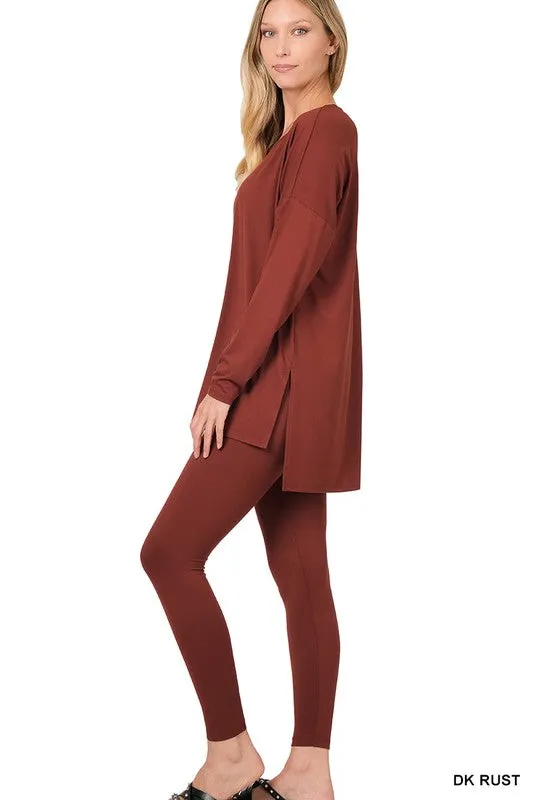 Brushed Microfiber Loungewear Set (7 Colors)