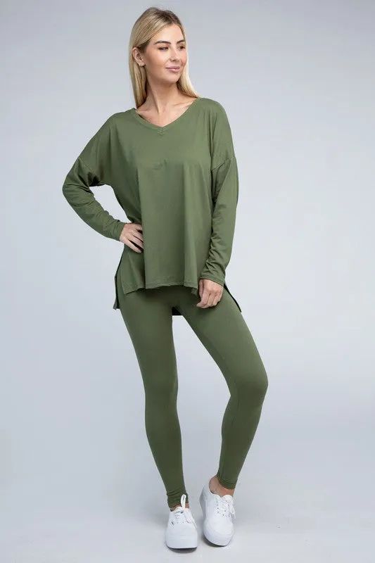 Brushed Microfiber Loungewear Set (7 Colors)