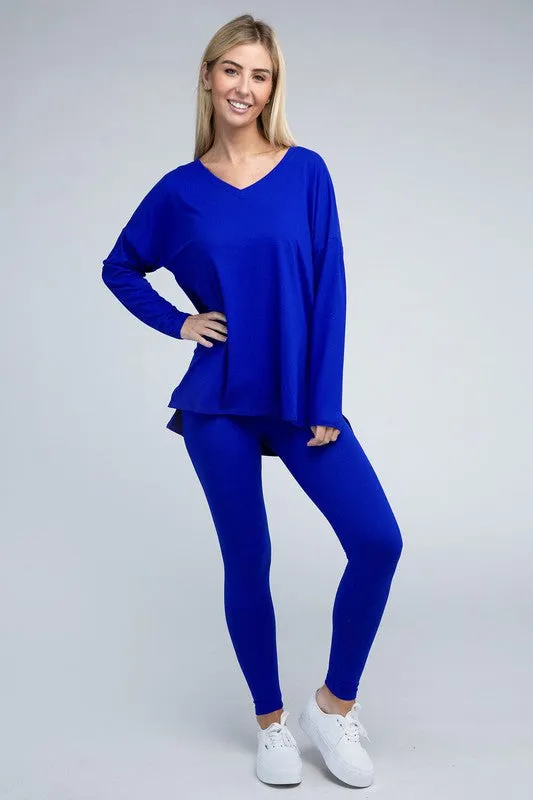 Brushed Microfiber Loungewear Set (7 Colors)
