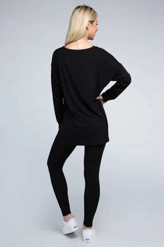 Brushed Microfiber Loungewear Set (7 Colors)