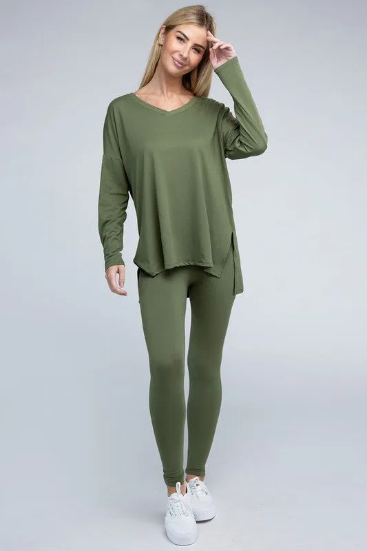 Brushed Microfiber Loungewear Set (7 Colors)