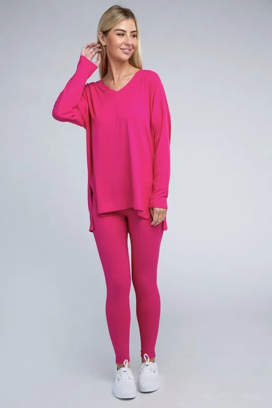 Brushed Microfiber Loungewear Set (7 Colors)