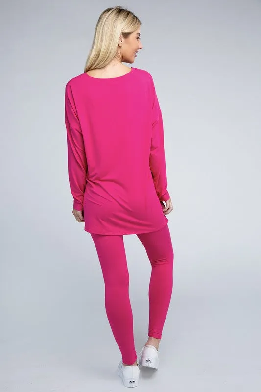 Brushed Microfiber Loungewear Set (7 Colors)