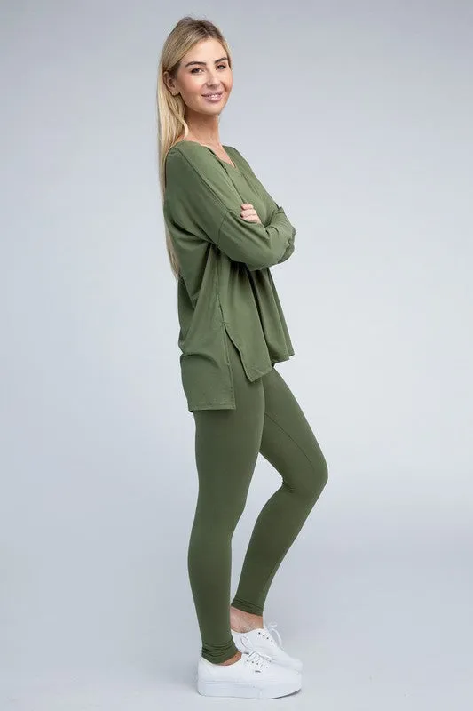 Brushed Microfiber Loungewear Set (7 Colors)