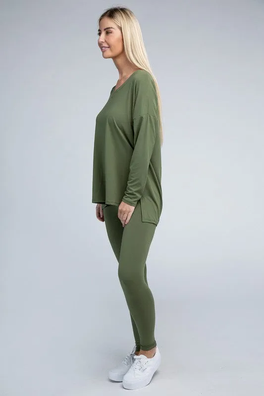 Brushed Microfiber Loungewear Set (7 Colors)