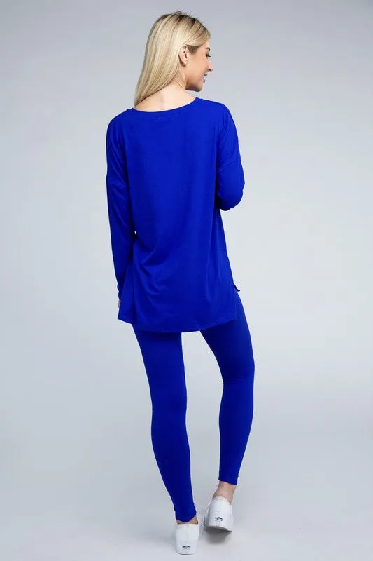 Brushed Microfiber Loungewear Set (7 Colors)