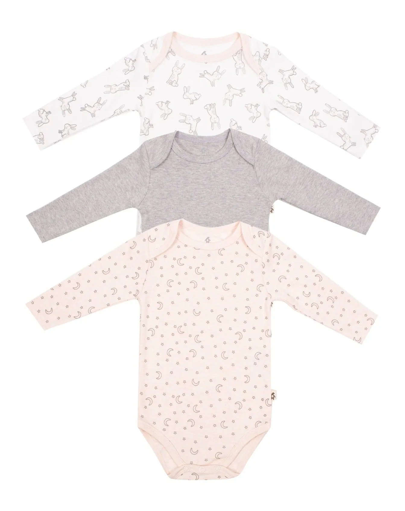 Bunnies 3 Pack Long Sleeve Bodysuits