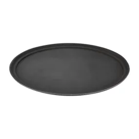 C162 Kristallon Polypropylene Oval Non-Slip Tray Black 685mm
