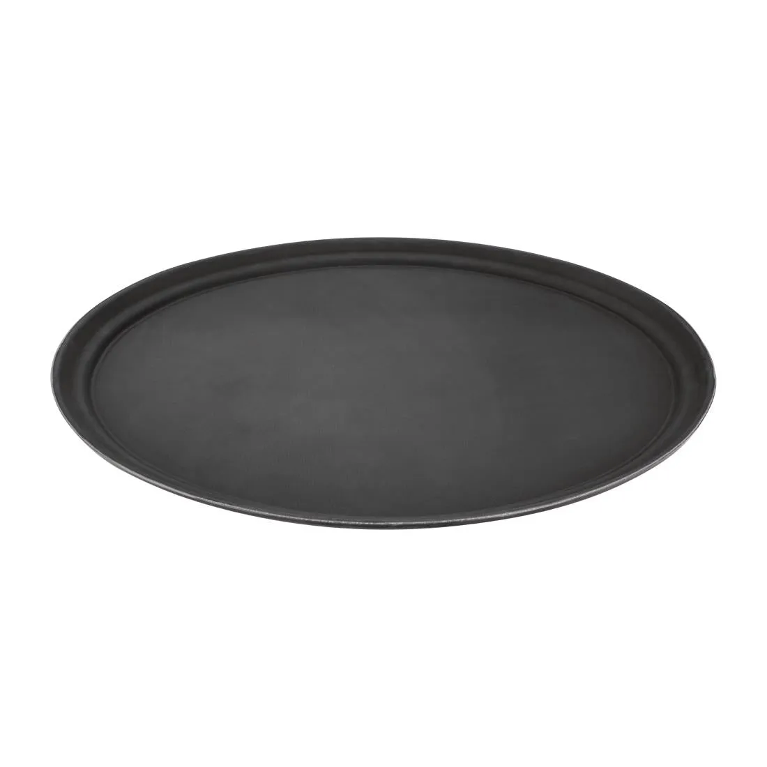 C162 Kristallon Polypropylene Oval Non-Slip Tray Black 685mm