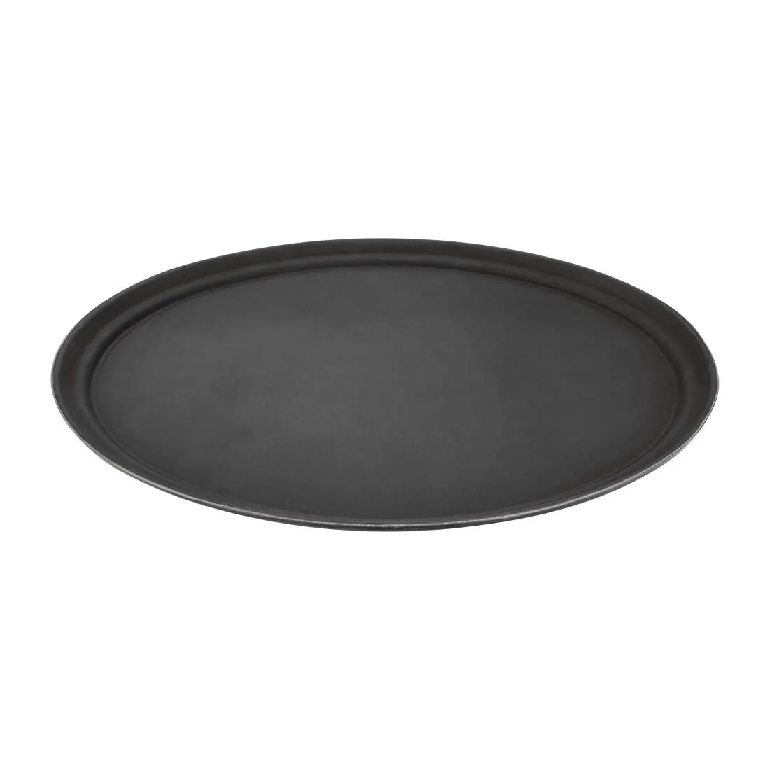 C162 Kristallon Polypropylene Oval Non-Slip Tray Black 685mm