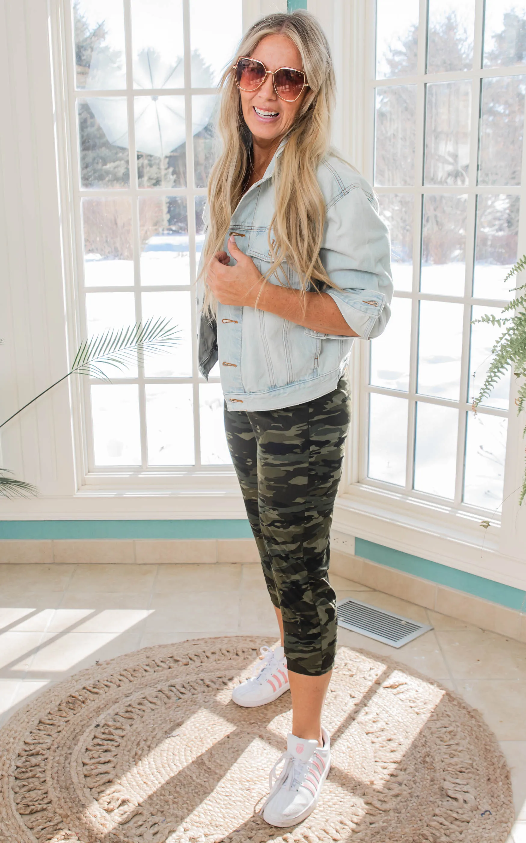 Camo Buttery Soft Capri Jogger - Final Sale*