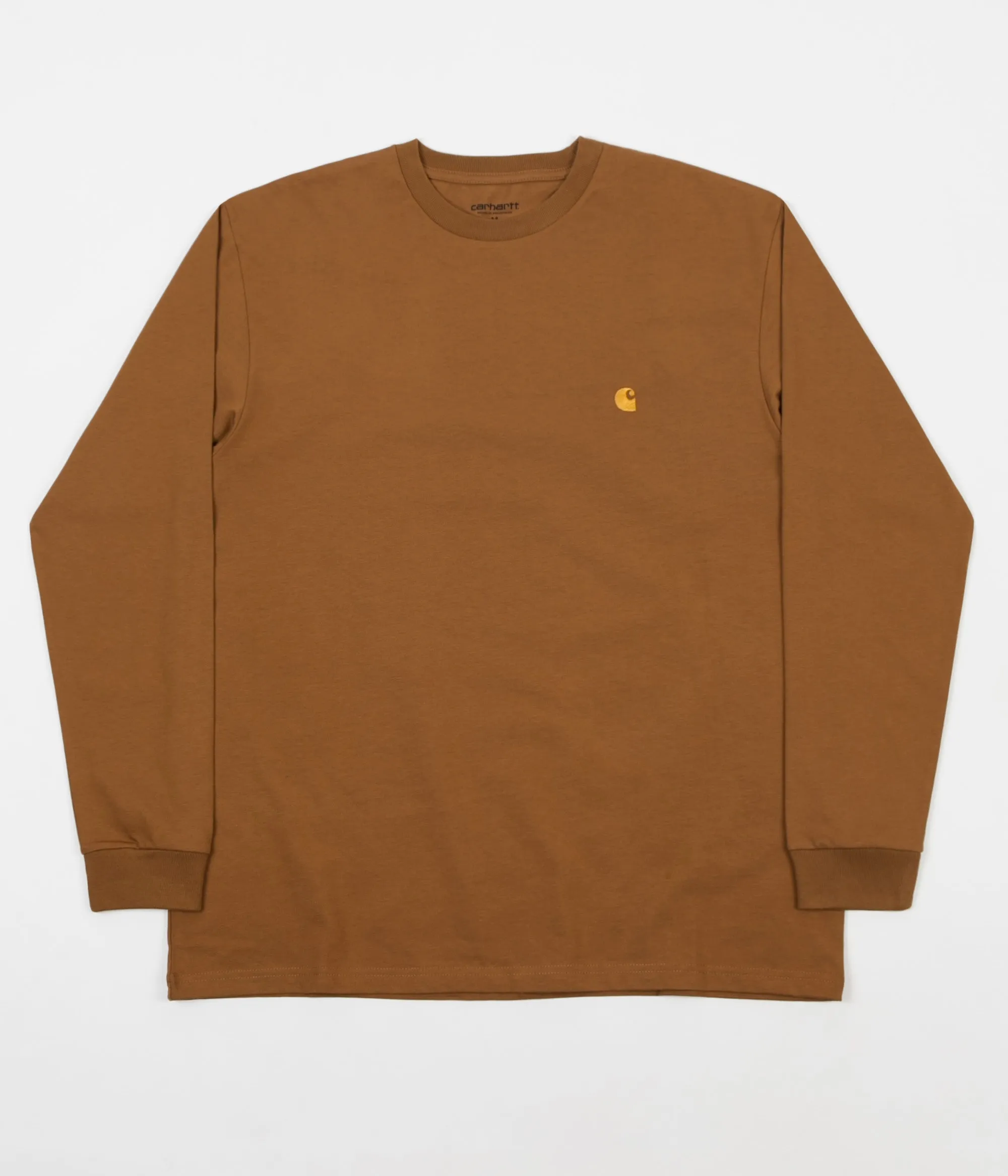 Carhartt Chase Long Sleeve T-Shirt - Hamilton Brown / Gold